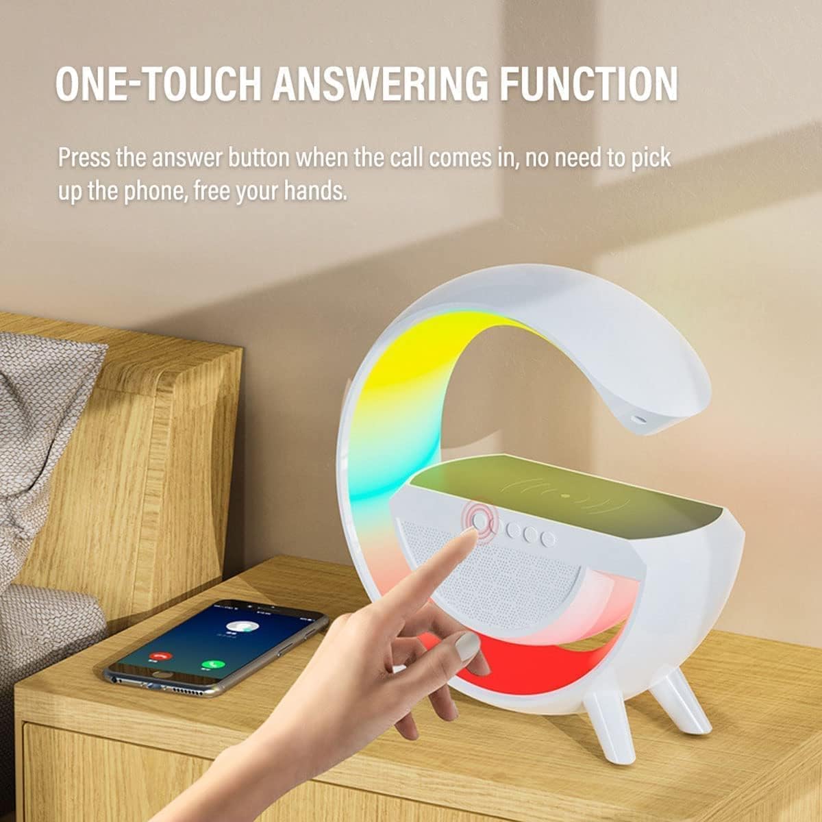 LED Wireless Charging Speaker (G-Shape)