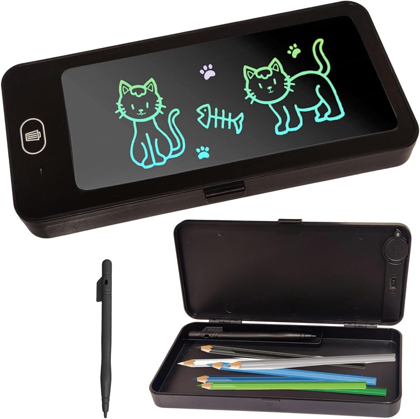 2-in-1 LCD Writing Tablet Pencil Case