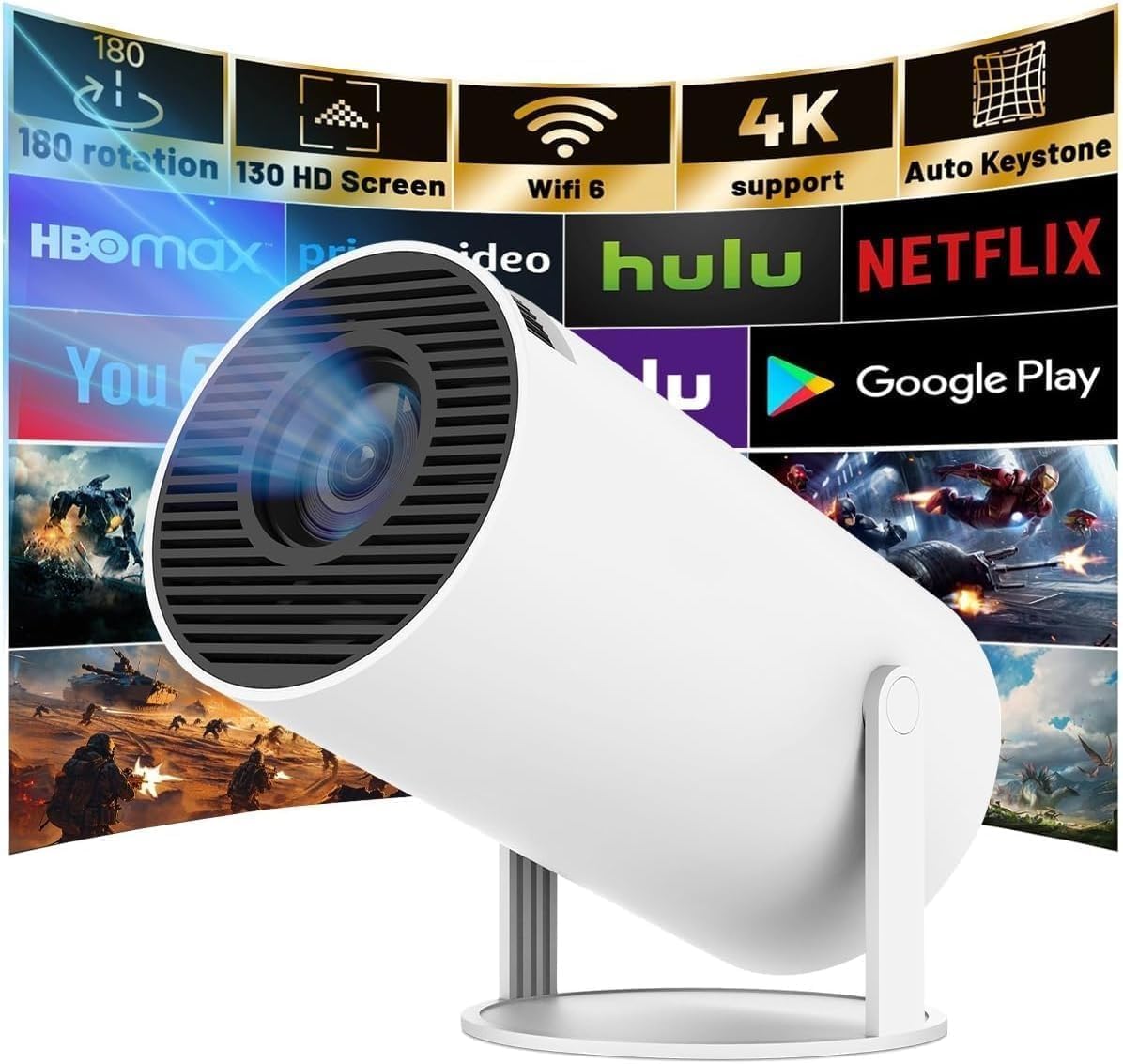 Potable HY300 Ultra HD Projector