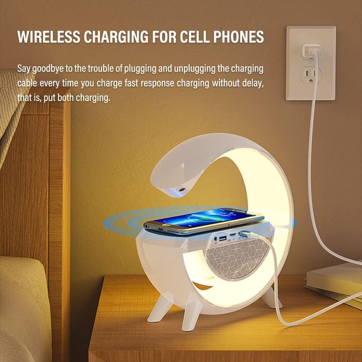 LED Wireless Charging Speaker (G-Shape)