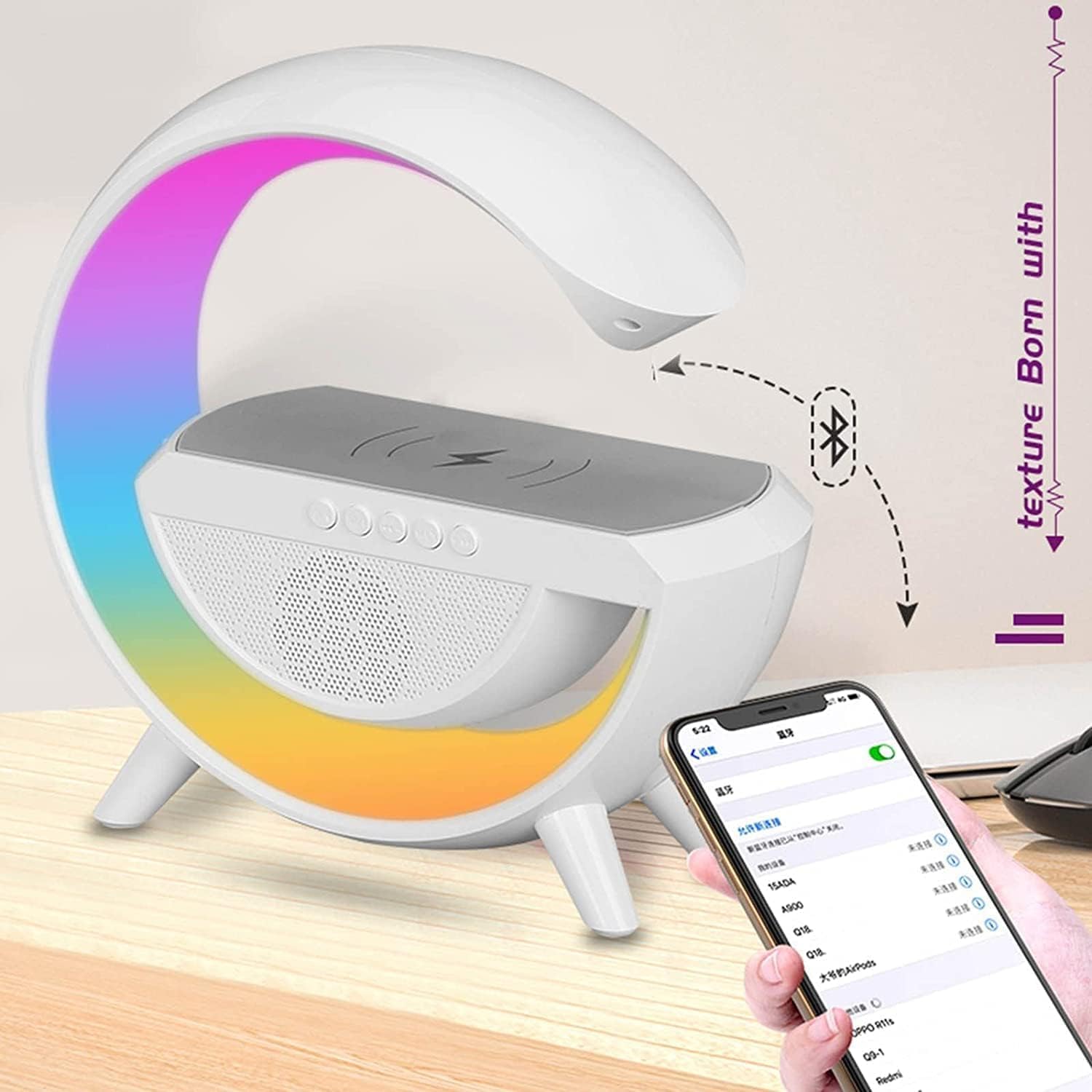 LED Wireless Charging Speaker (G-Shape)