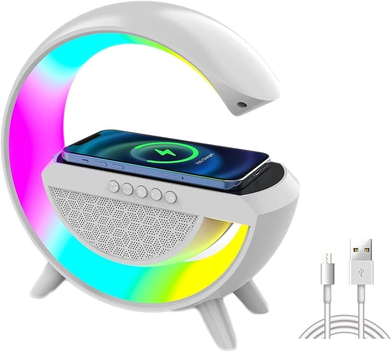 LED Wireless Charging Speaker (G-Shape)