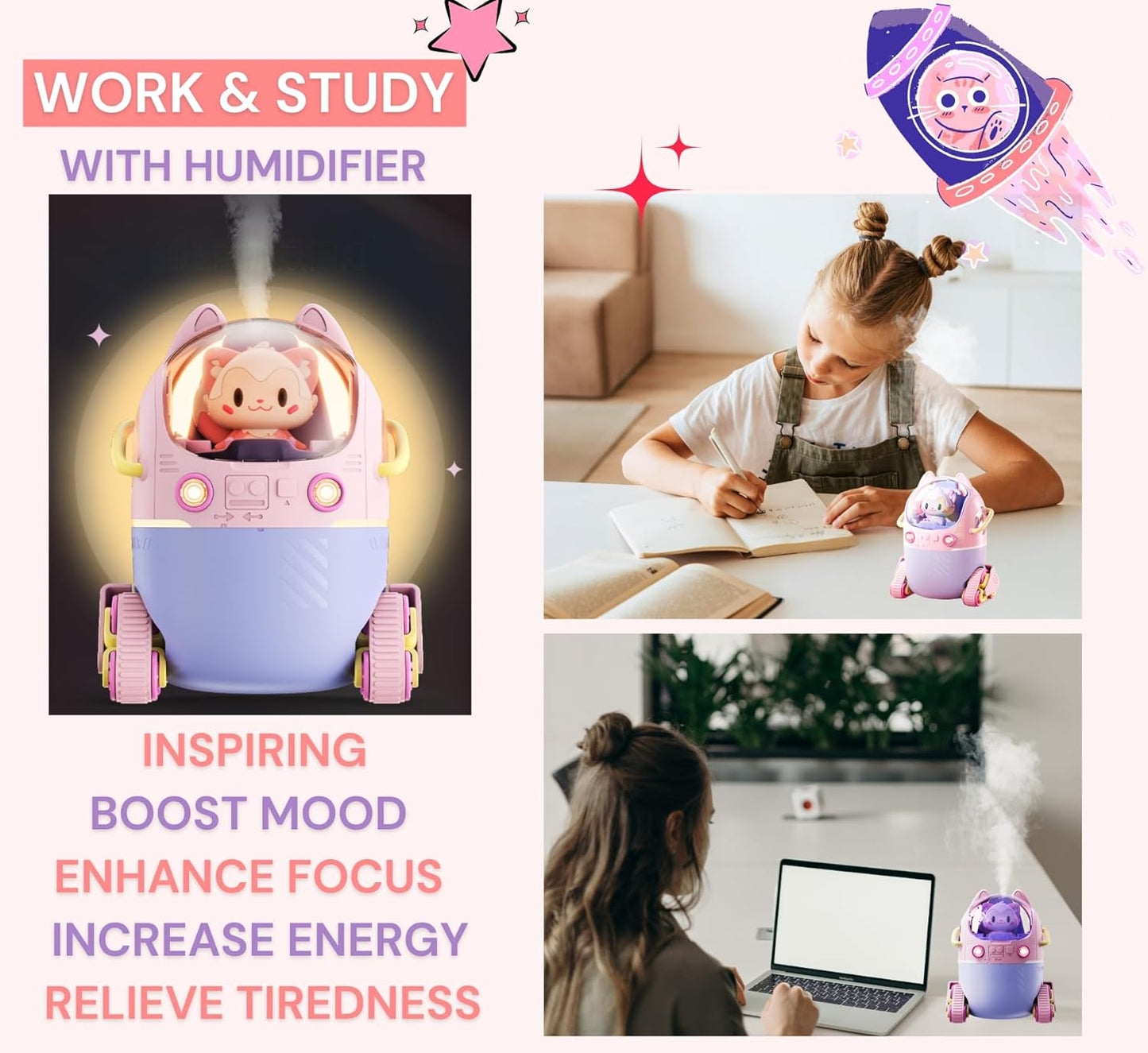 Portable Mini Ultrasonic Bear Humidifier