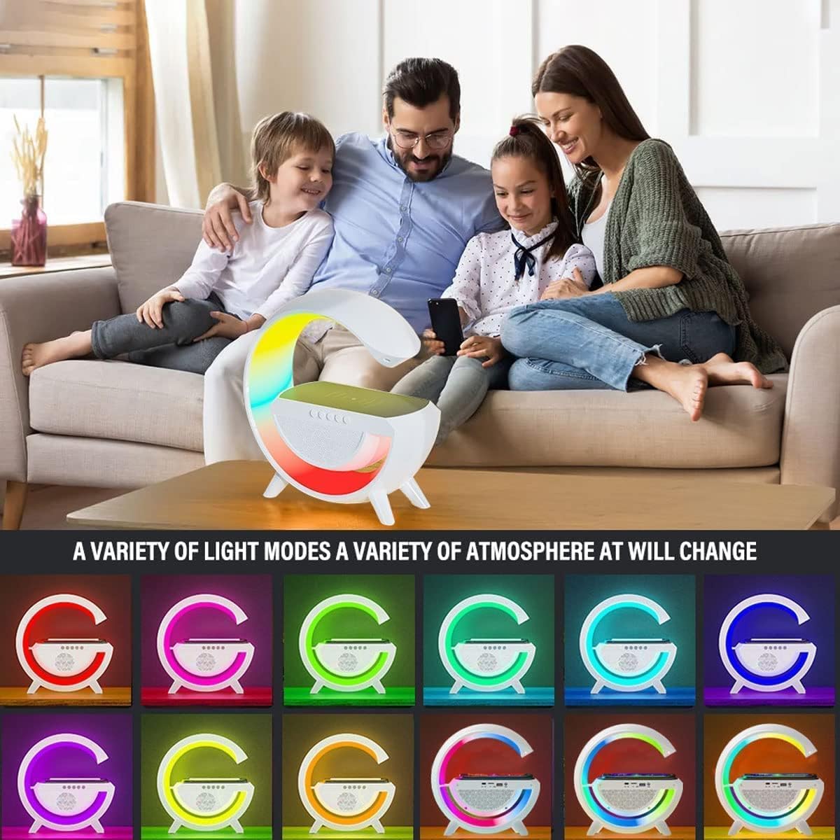 LED Wireless Charging Speaker (G-Shape)