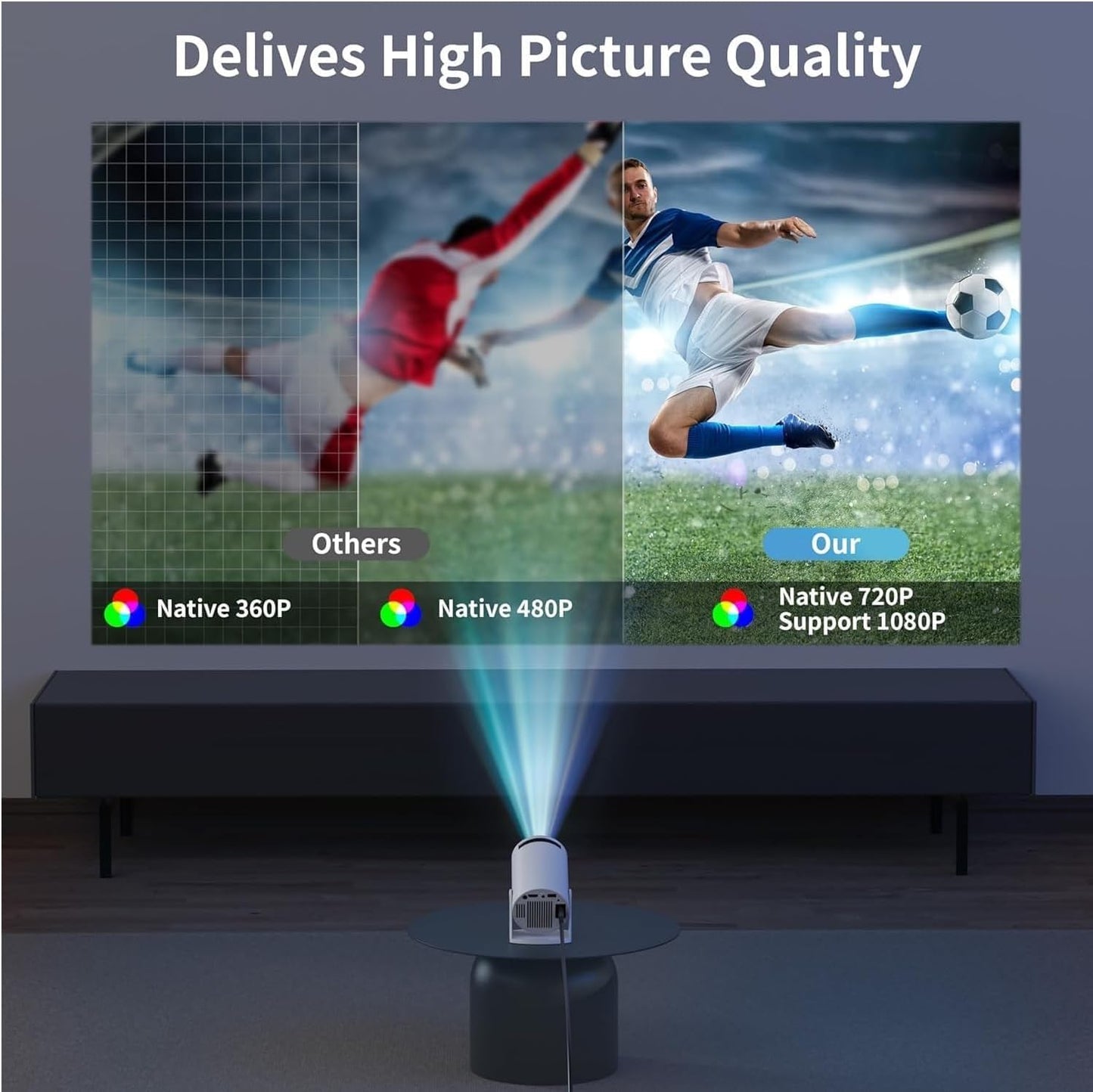 Potable HY300 Ultra HD Projector