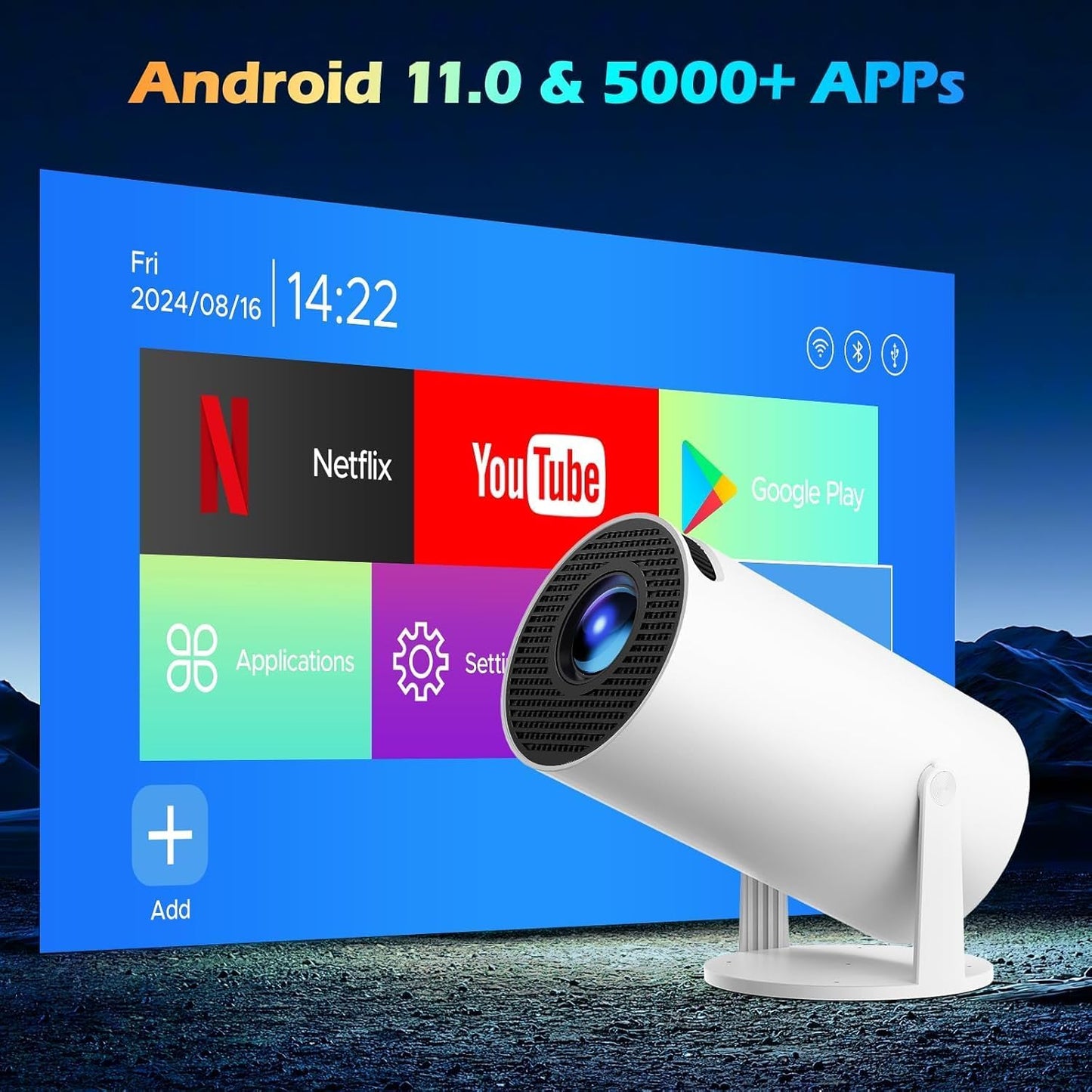 Potable HY300 Ultra HD Projector