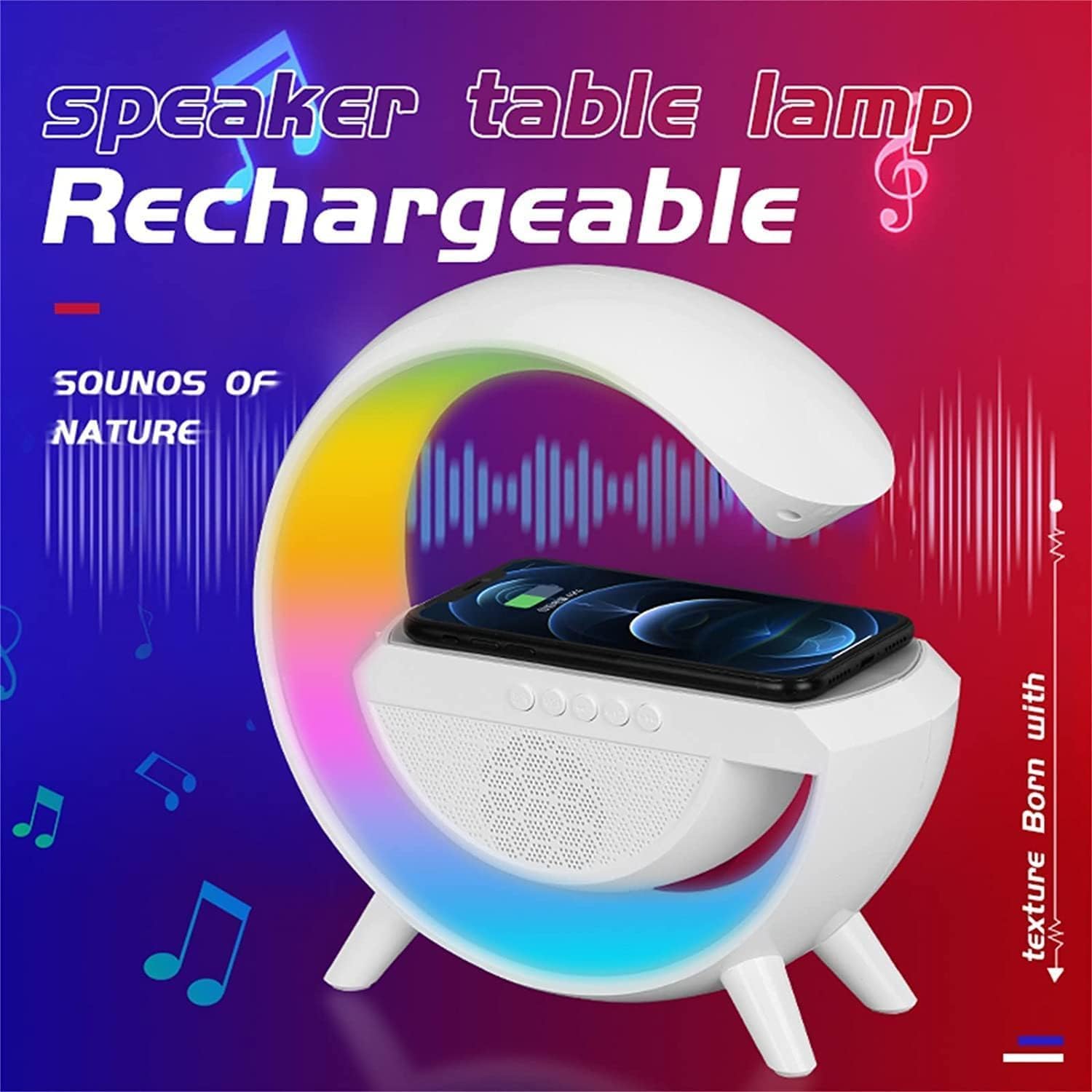 LED Wireless Charging Speaker (G-Shape)