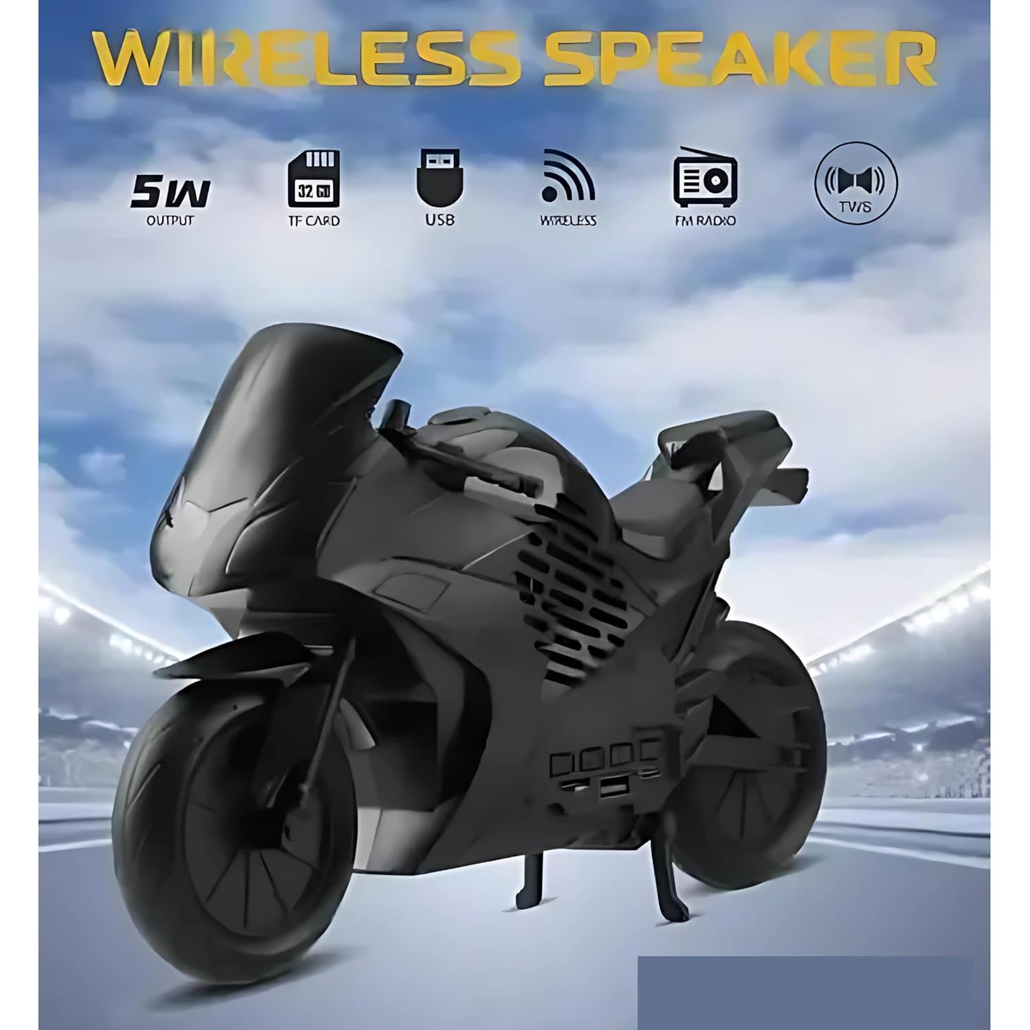Trendy SuperBike Rechargeable Bluetooth Speaker 5W
